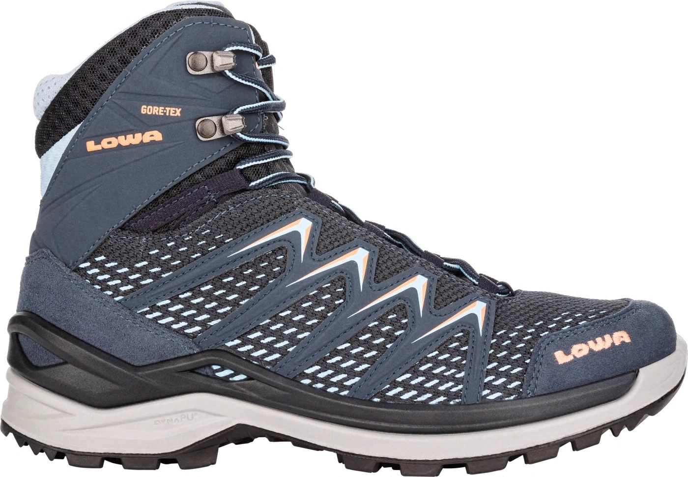 Wandelschoen Lowa Women Innox Pro GTX Mid Ws Steelblue Salmon